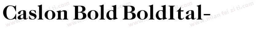 Caslon Bold BoldItal字体转换